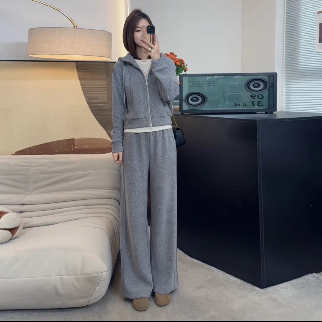 【米可家】加绒加厚弧度立裁显瘦套装88692