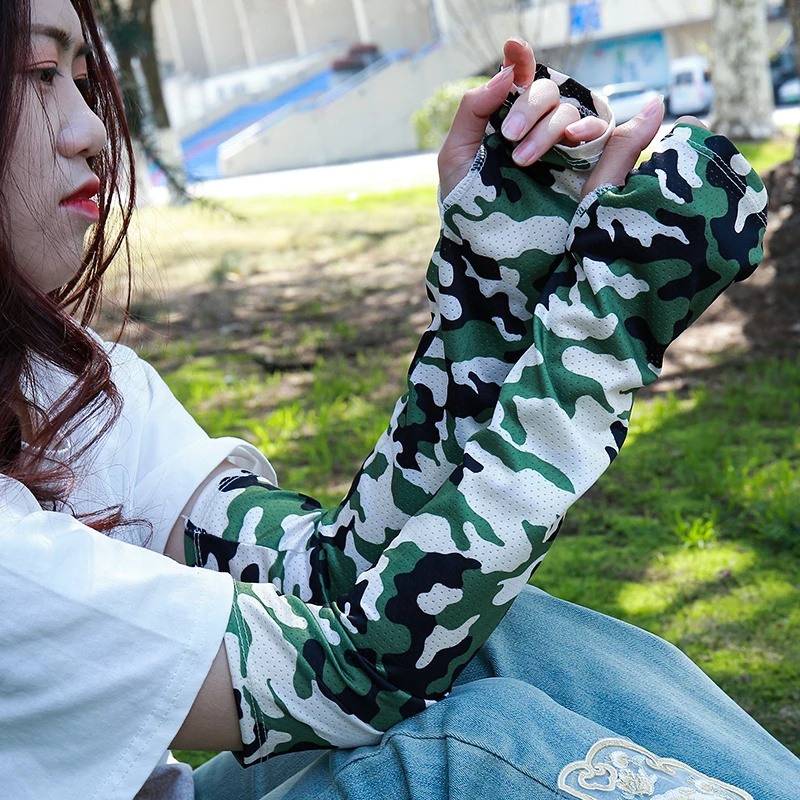 夏季军迷配饰骑行防晒冰袖户外运动登山防紫外线遮阳薄款宽松臂袖