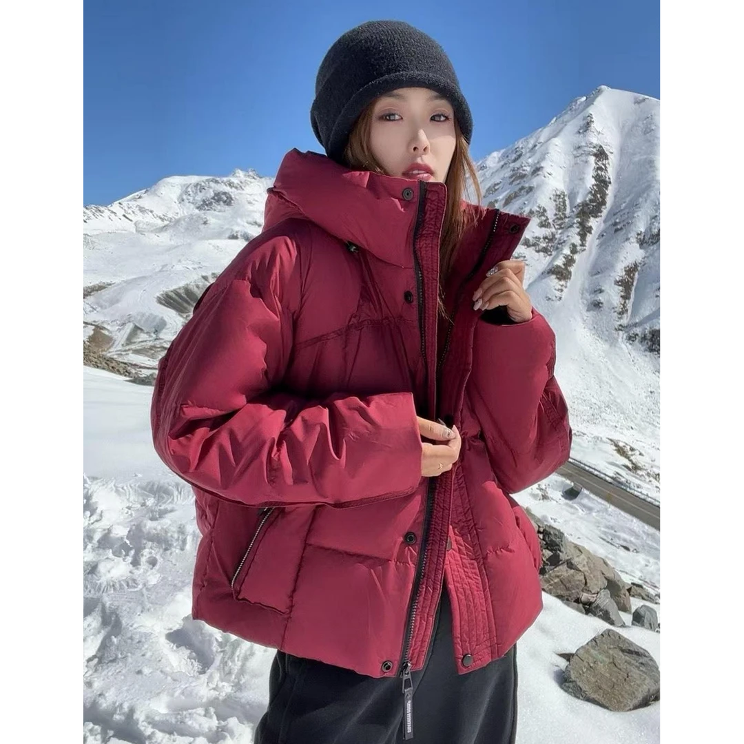 8870新款石墨烯羽绒服女短款连帽加厚保暖冬季外套韩版潮