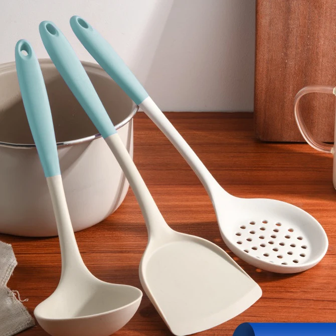 高颜值硅胶锅铲不粘锅专用铲子耐高温硅胶铲套装食品级厨具套装