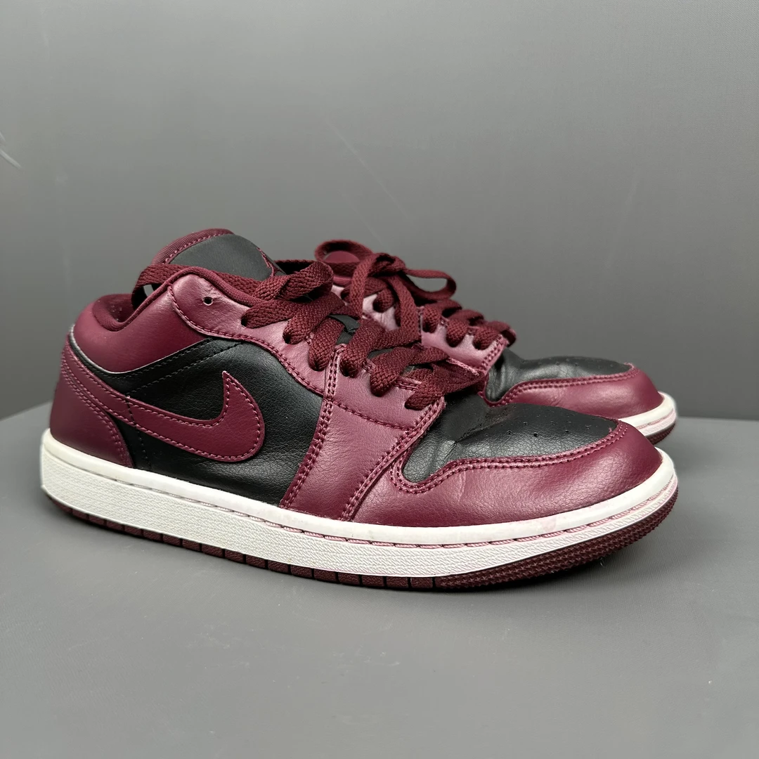 Jordan Air Jordan 1 low 耐磨 低帮 复古篮球鞋 女款 黑红色40.5