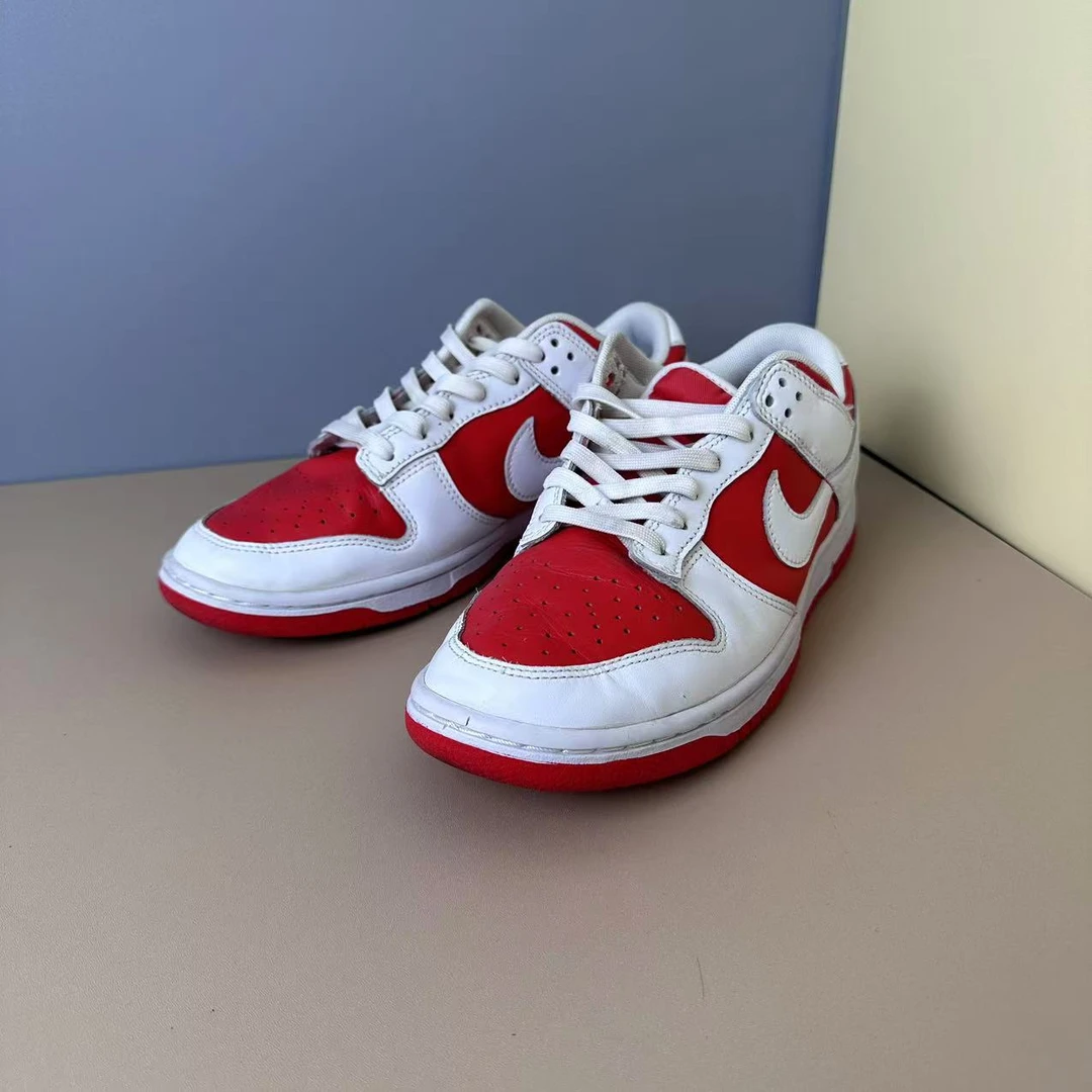 41码 Nike dunk 低帮 板鞋 反转白红 90新