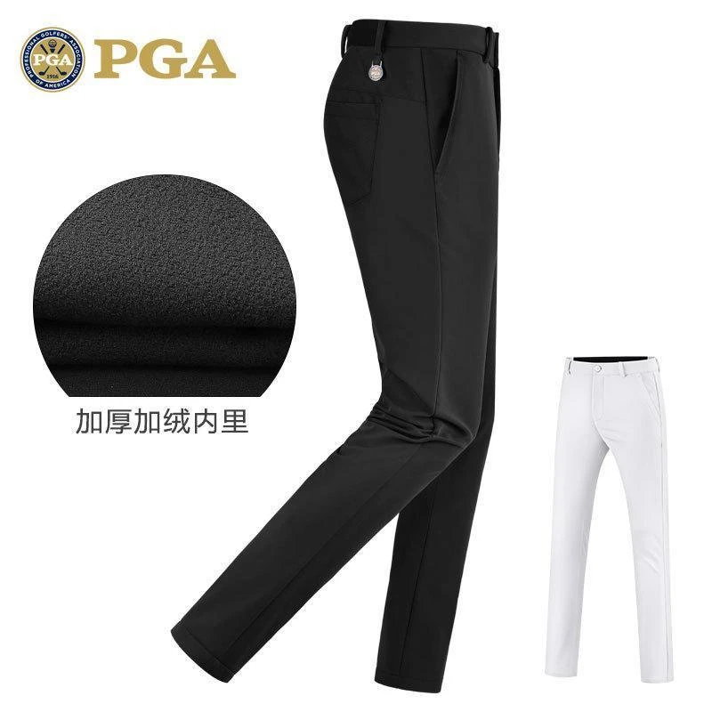 美国PGA 新品高尔夫服装男士裤子长裤保暖加绒内里运动球裤服装