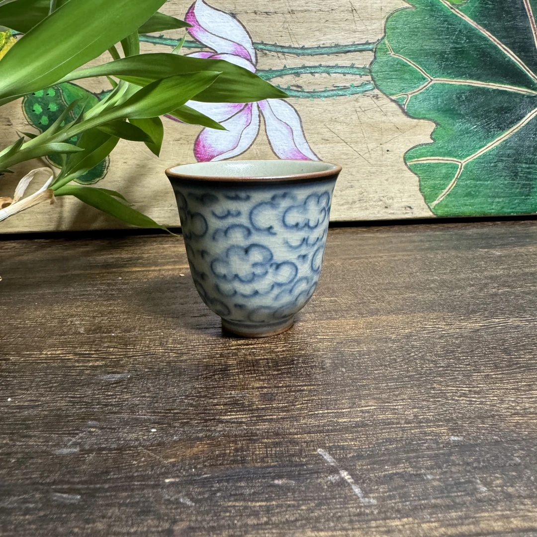 朴云堂清墨青花祥云铃铛杯50cc(pyt26)