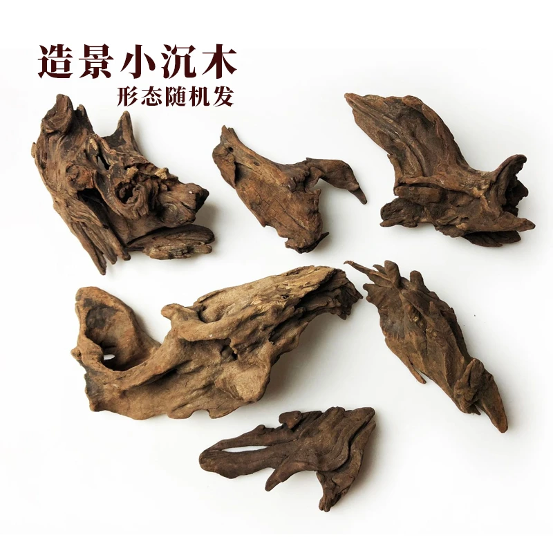 鱼缸造景天然小沉木秒沉紫柚木水族微景观乌龟缸虾缸木躲避杜鹃根