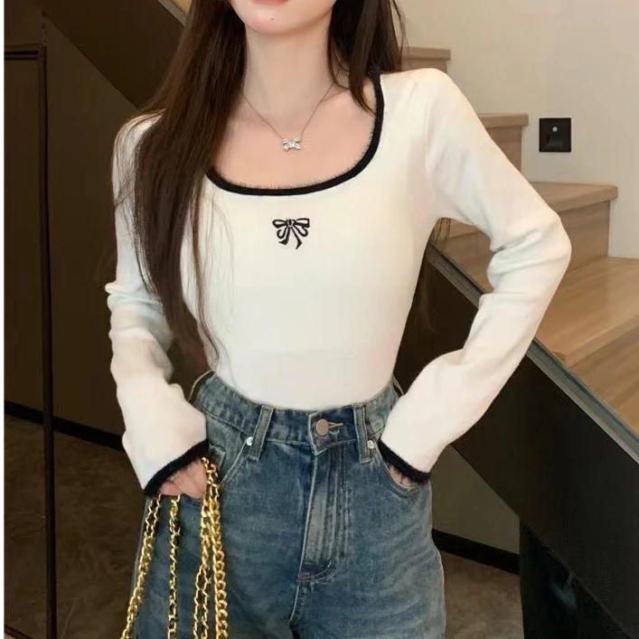 【暖呼呼】秋冬季长袖内搭NEW 保暖德绒弹力打底方领显瘦