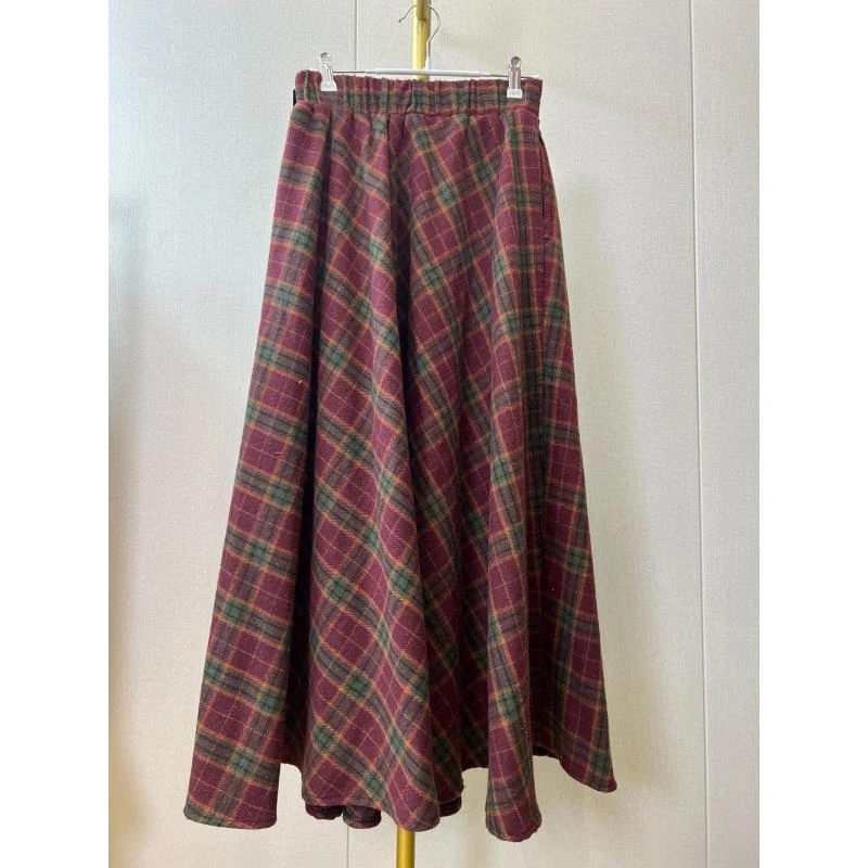 （丹丹专属D130）大摆毛呢半身裙女2024秋冬新款高腰中长裙矮个子