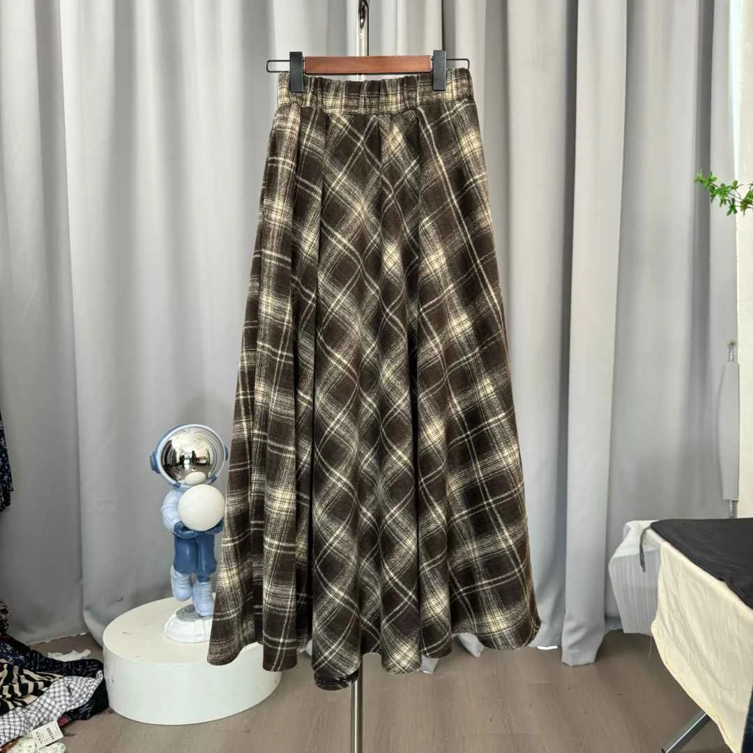 （慧敏专属链接357）大摆毛呢半身裙女2024秋冬新款高腰中长裙