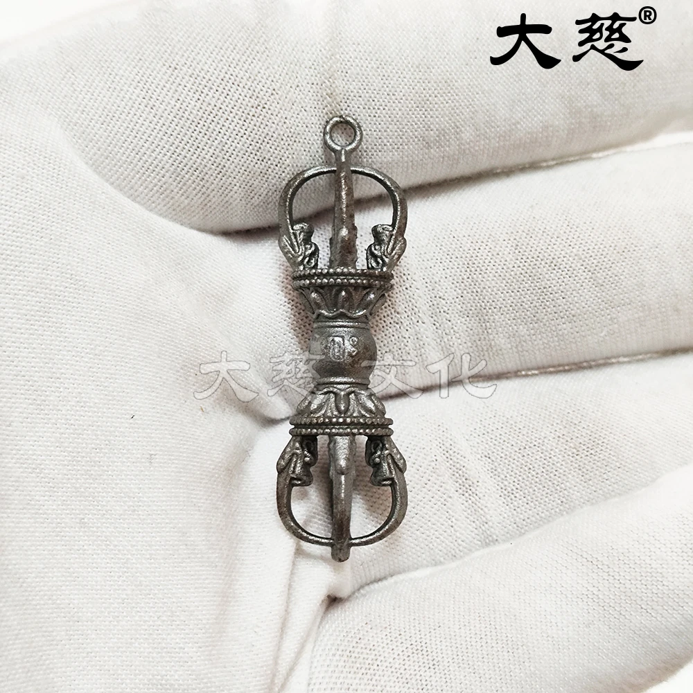 陨铁熔铸藏传五股杵金刚杵复古噶陀同款有凸起种子字殊胜法宝YS24