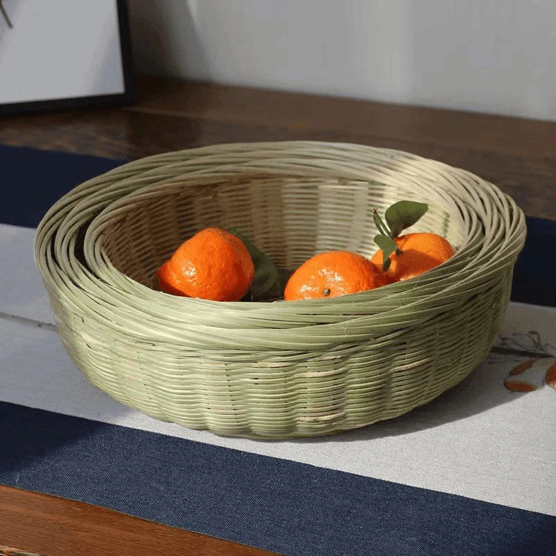 A01竹编青丝篮馒头筐鸡蛋篮22/25/27厘米