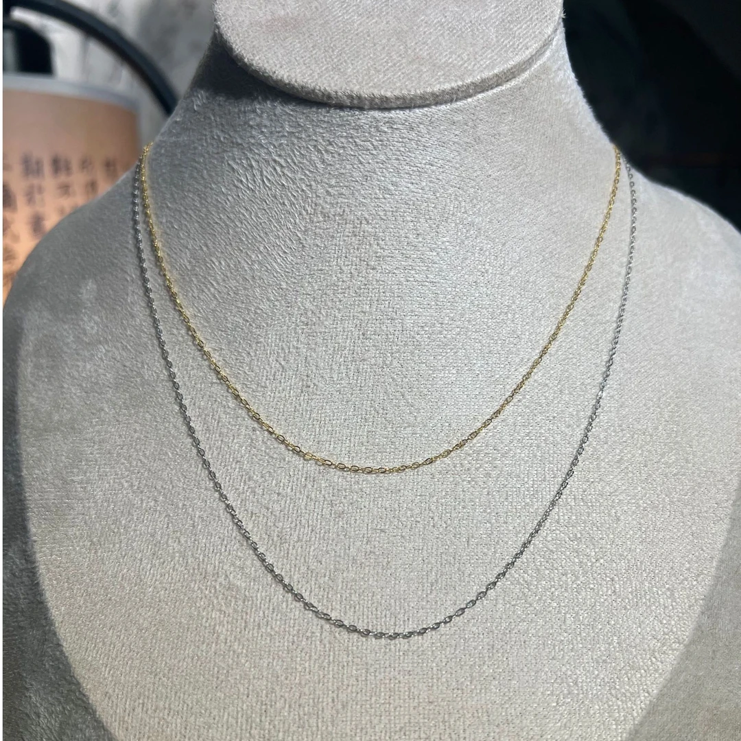 链子925银 经典S925百搭款十字款素款时尚气质简约吊坠链子