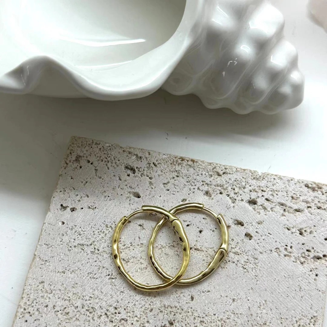 非金属耳饰 【六港真人】凹凸质感耳圈