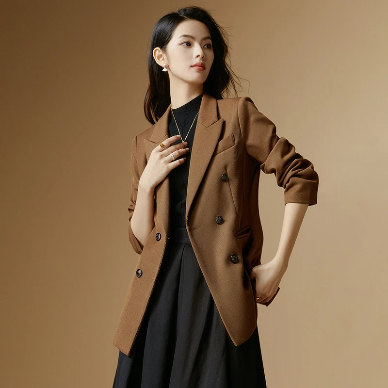 【粉丝专享】双排扣西服西服外套女24061971