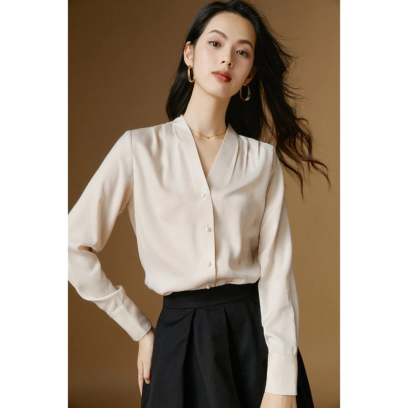 【断码清仓拼手速】衬衣V领衬衫女24062613
