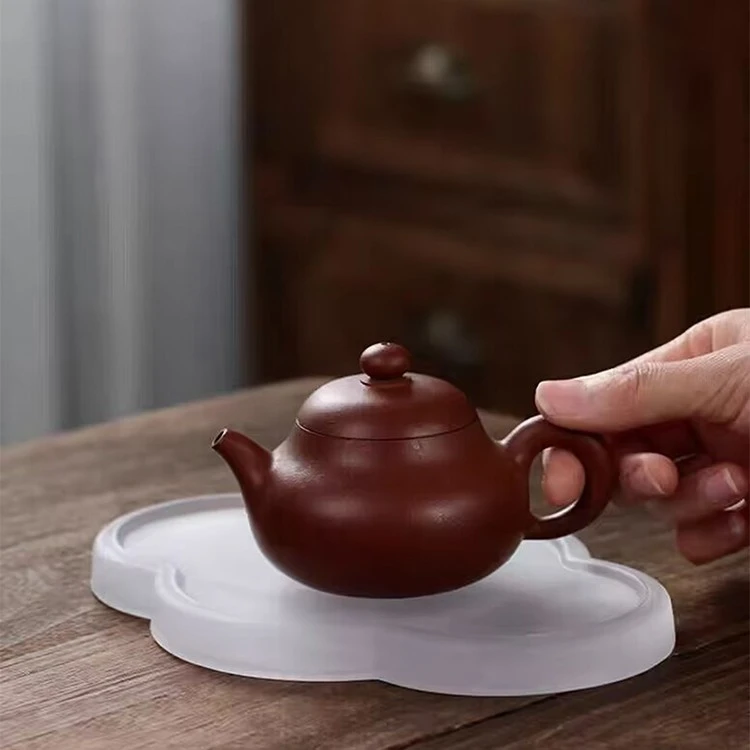 官润窑 家用茶盘水墨琉璃壶承托盘新简约茶台茶具盘托小型干泡台