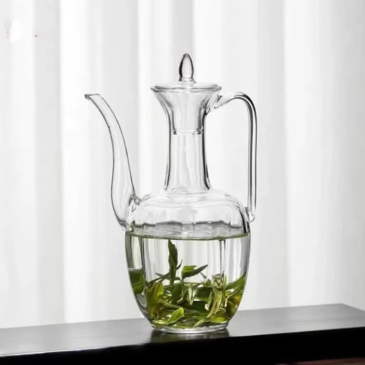 官润窑 耐热玻璃茶壶琉璃把提梁壶家用泡茶壶可电陶炉黑茶煮茶壶