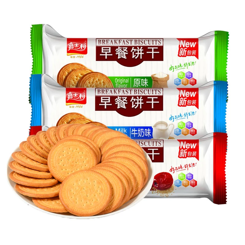 嘉士利早餐饼干167g甜薄脆牛奶原味红枣网红零食嘉丽士