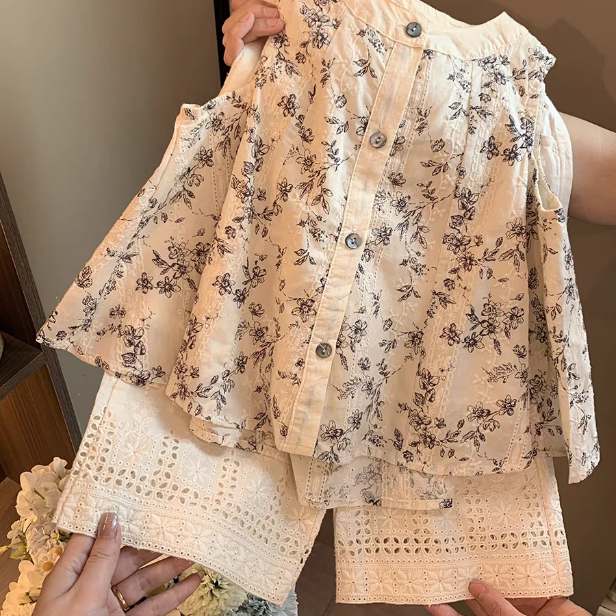 韩系童装女童夏装两件套2024新款洋气时髦套装宝宝女小童网红炸街