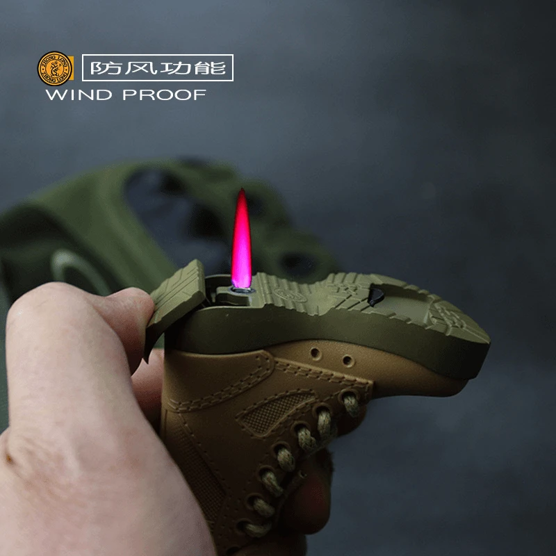 稀奇古怪靴子打火机创意多功能个性便携搞怪钥匙扣开瓶器网红挂件