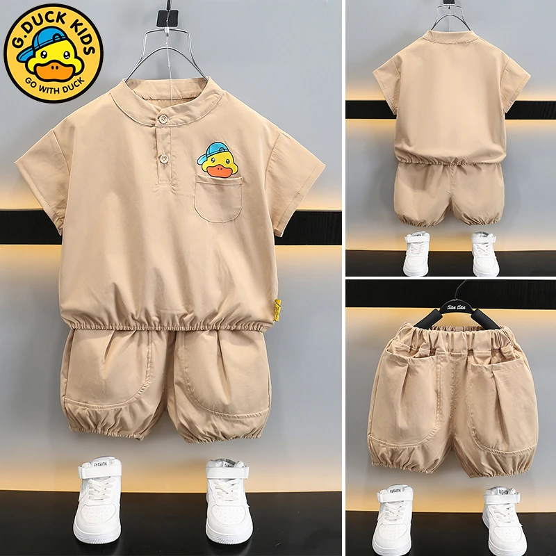 宝宝短袖薄款套装夏季2024新款儿童洋气时髦潮男童短裤夏装