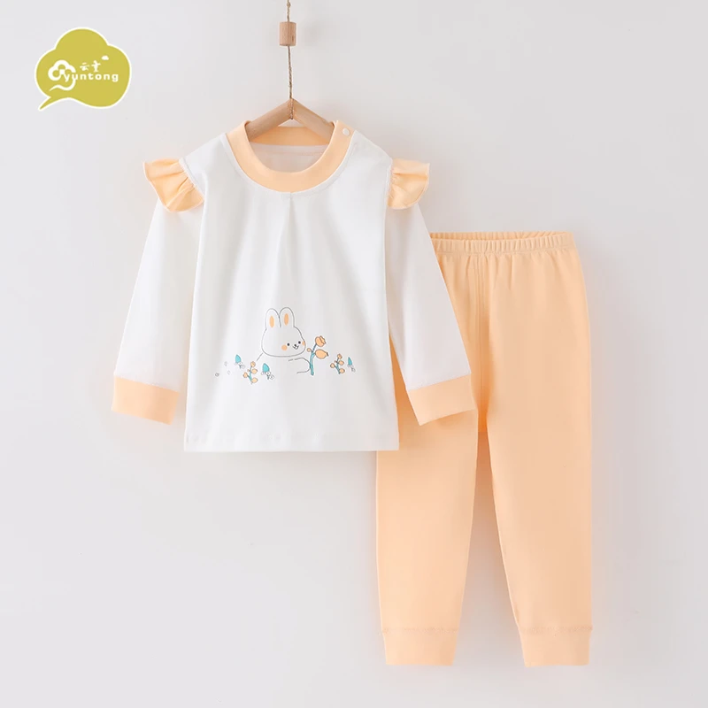 A类100%棉秋衣裤套装儿童男童女童打底衣睡衣婴儿纯棉秋冬保暖