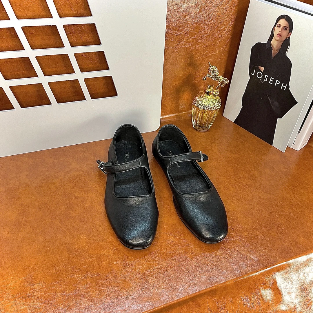 东东夏季新款四季客穿法式小香风浅口气质百搭舒适低跟女单鞋5566