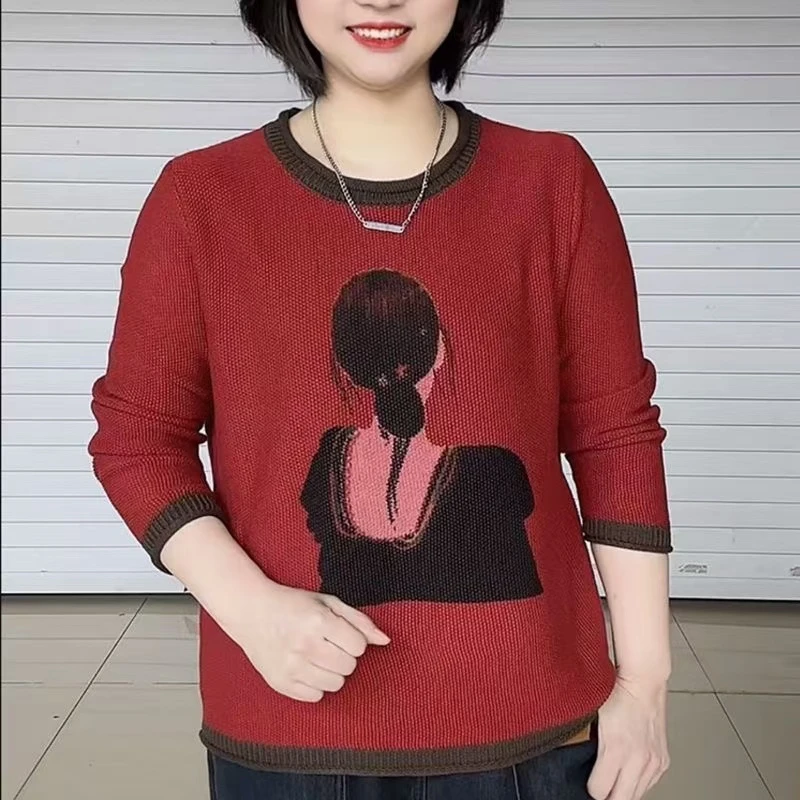 2024新款文艺复古洋气外穿针织衫宽松显瘦上衣百搭大码毛衣