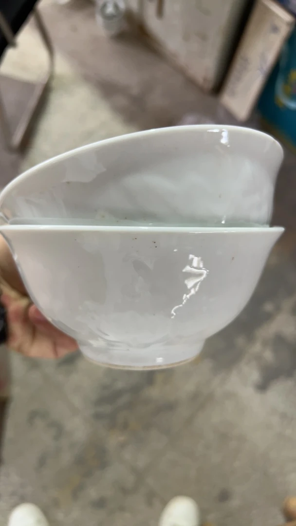 景德镇高温陶瓷白胎6寸大面碗米饭碗