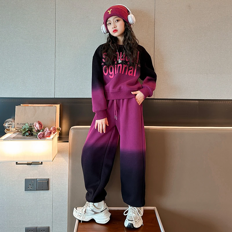 女童卫衣套装春秋款205新款洋气秋季中大儿童6-12岁15时尚运动装