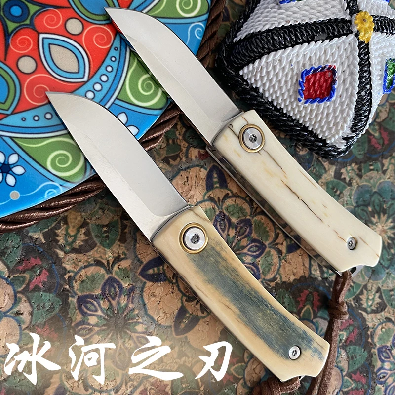 刀苑阁折刀折叠刀手工刀水果刀户外野营便携小刀厨房刀手把肉小刀