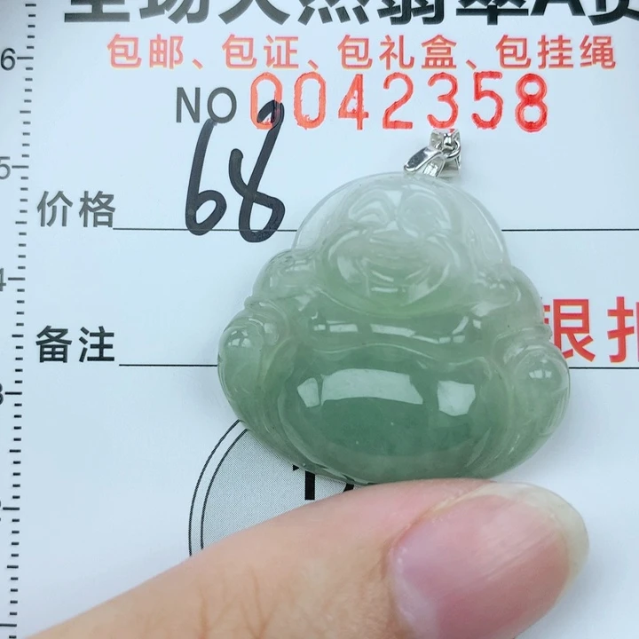 翡翠颈饰银S925镶嵌天然翡翠a货饰品