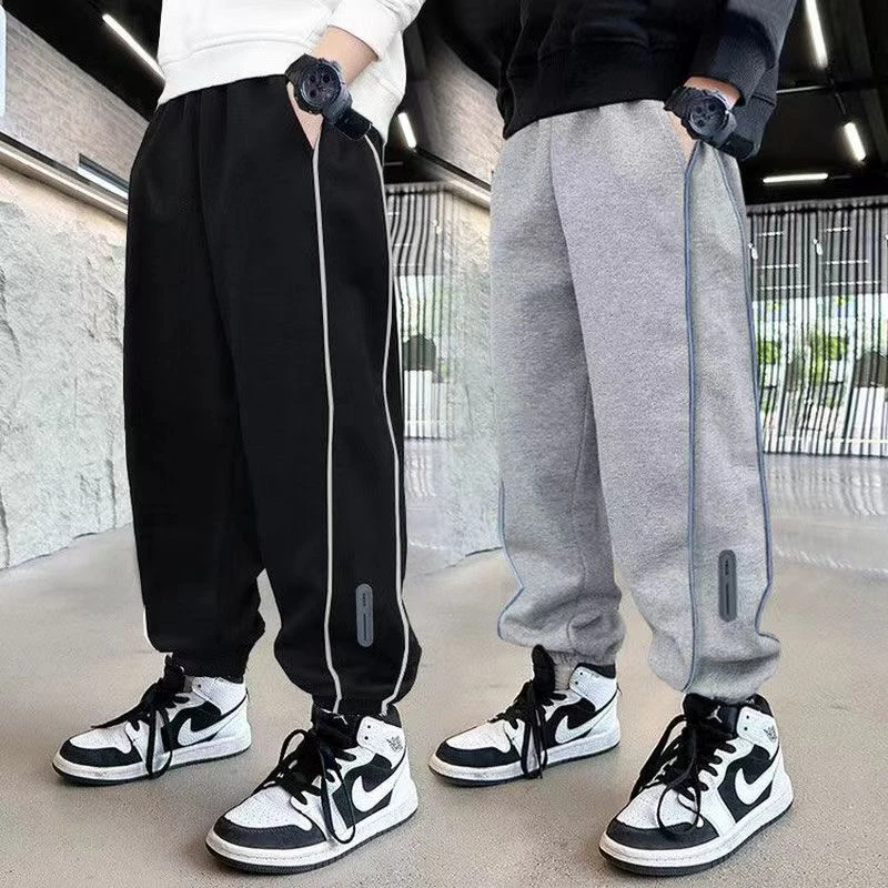 男童春秋款运动裤儿童打底喇叭婴儿加厚阔腿裤6-12岁0-3岁潮款