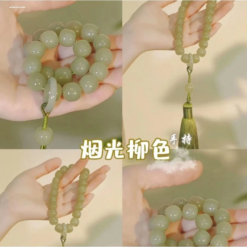 绕指柔手串古风盘玩菩提盘珠手持可以盘的手链女款渐变色学生文玩