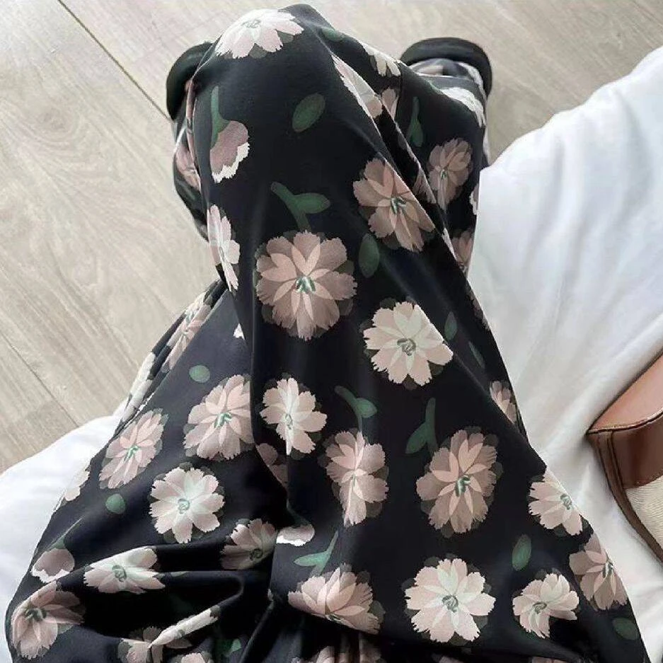 2025胖mm春夏新款黑花睡裤300斤可穿女夏季薄款可穿大码家居裤