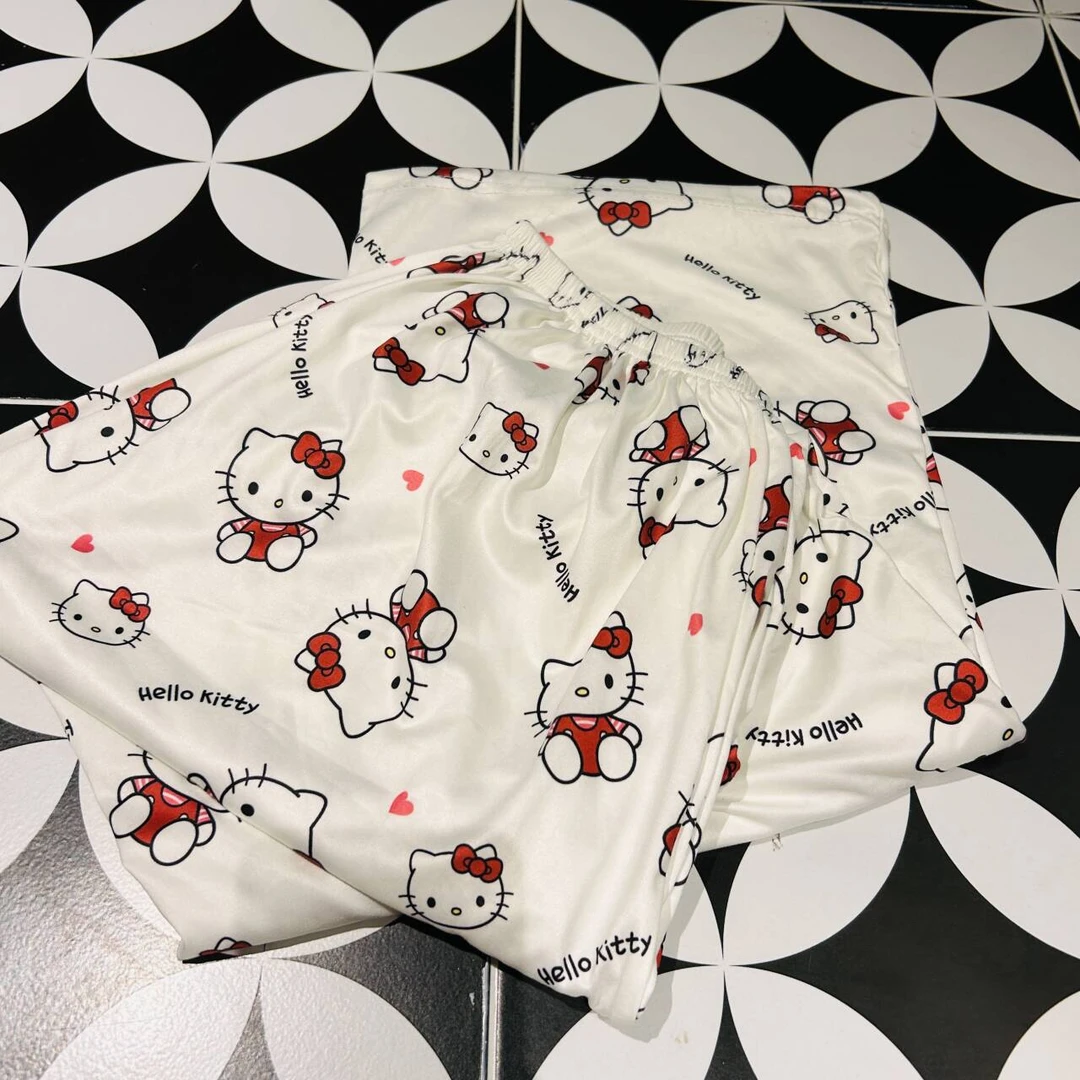 80-300斤可穿hellokitty大码！遛弯裤家居休闲宽松可爱卡通长裤女