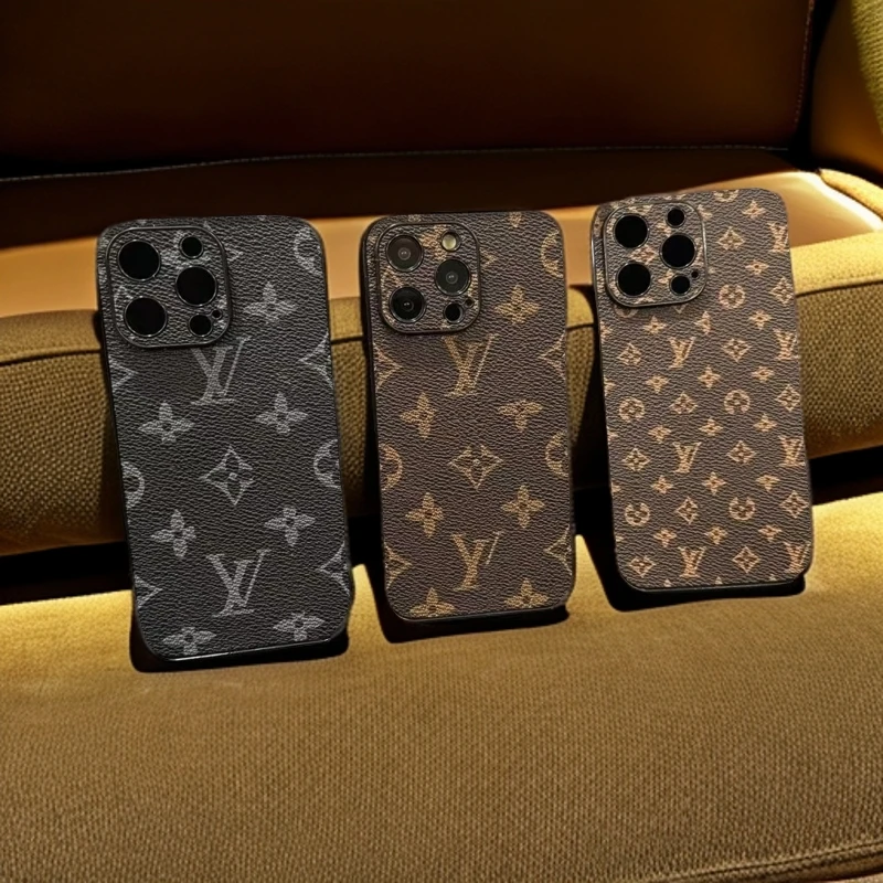 【升级款】iPhone11-16男女通同款经典老花皮纹手机壳全包防摔