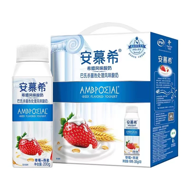 伊利安慕希常温酸奶草莓燕麦味1*10*200g