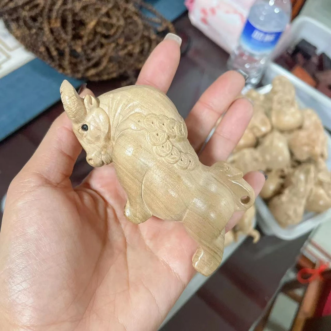 涞誉桃木手把件  （牛）