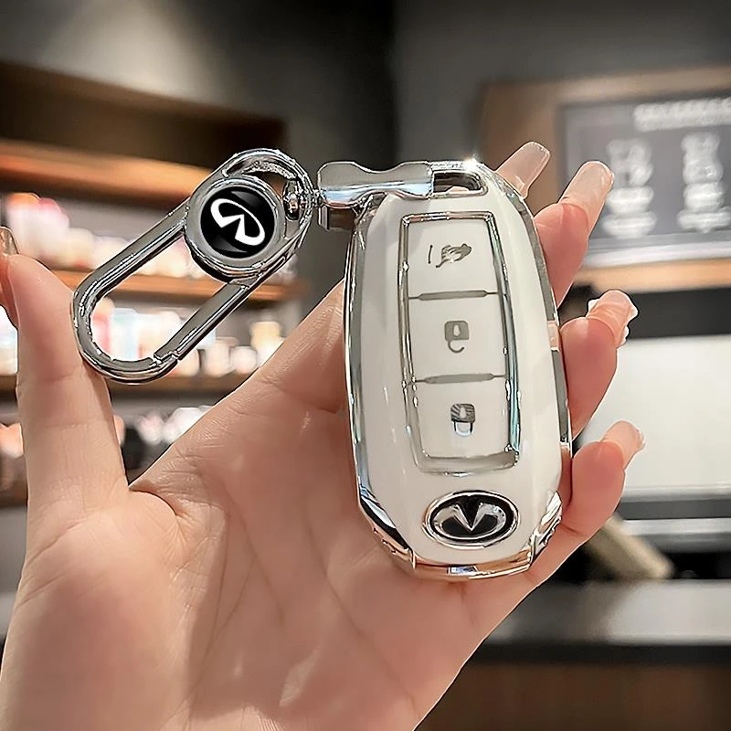 适用于23新款英菲尼迪Q50L钥匙套QX50QX60汽车扣包QX80壳高档男女