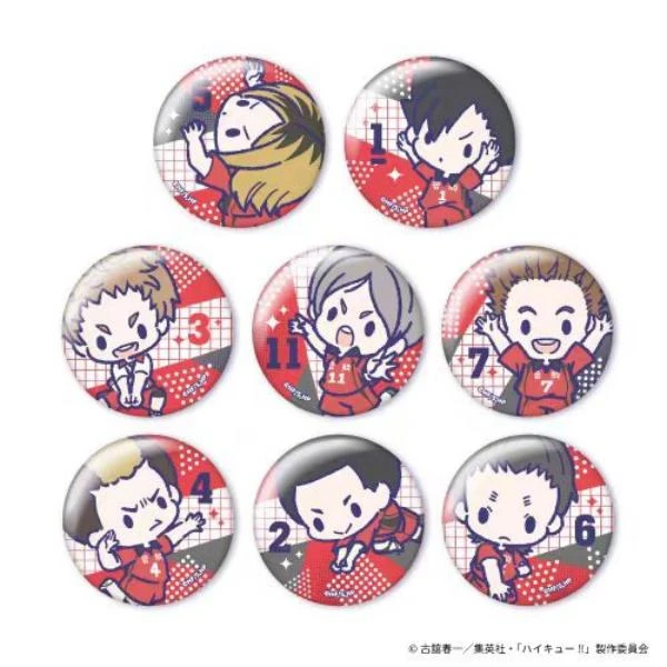 【日谷】排球少年SHUEISHA乌野 音驹豆豆眼Q版吧唧徽章（默认代拆）