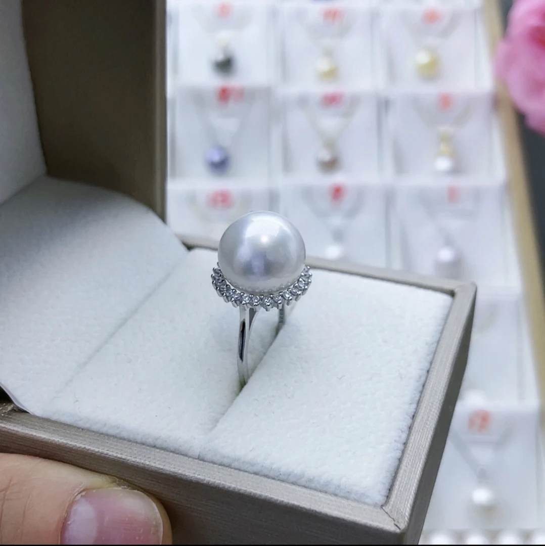S925天然淡水珍珠戒指