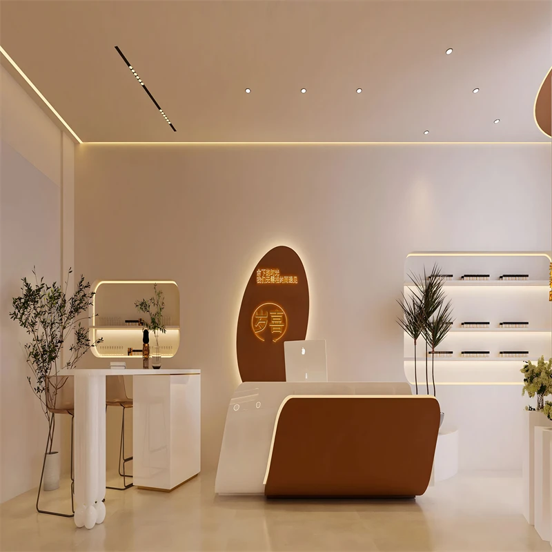 高级感美容院直播间背景墙简约轻奢护肤品美容主播网红拍照背景布