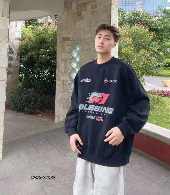 高街潮牌大阔版卫衣做旧系列潮牌男女同款外穿内搭遮肉显瘦包容性