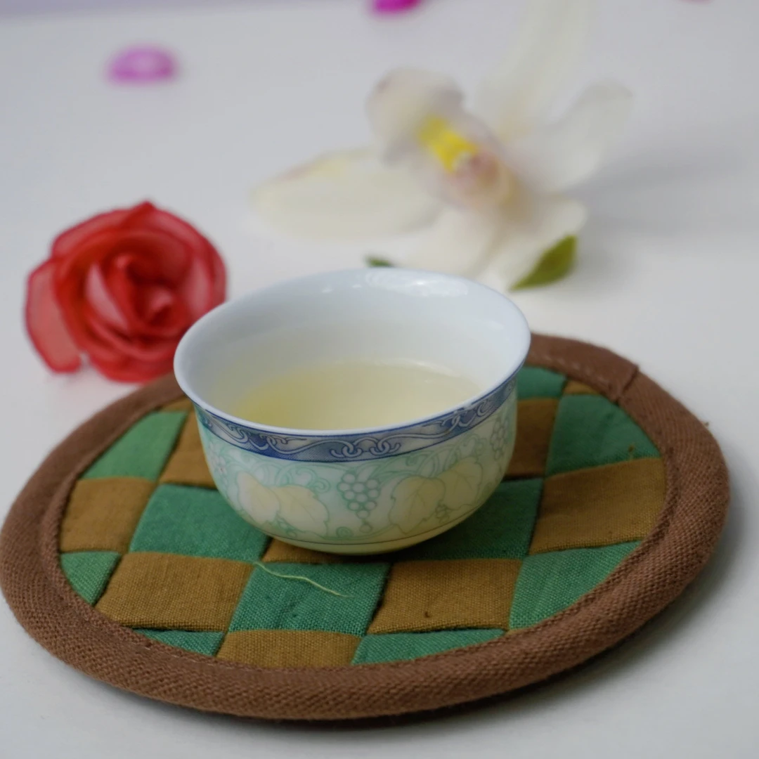 三彝扎染手工可爱家用创意防滑防烫杯陶瓷复古碗垫拼接布植物染