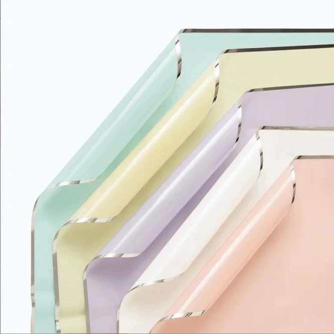 七夕新款银离子烫银包装纸花店花艺包装银边果冻膜防水鲜花包装纸