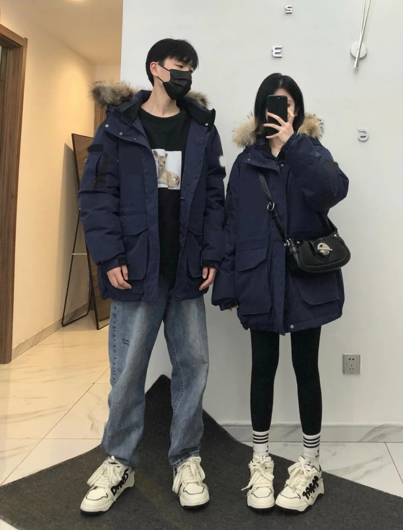 "麻辣拌" 羽绒服M**【实物带标】【正确刺绣】2023冬季男女羽绒衣中长