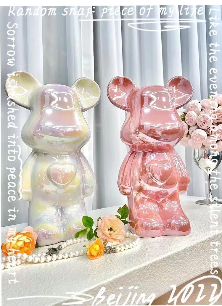 电镀21cm时尚高级送礼暴力熊网红手工创意家居摆件工艺店面高档