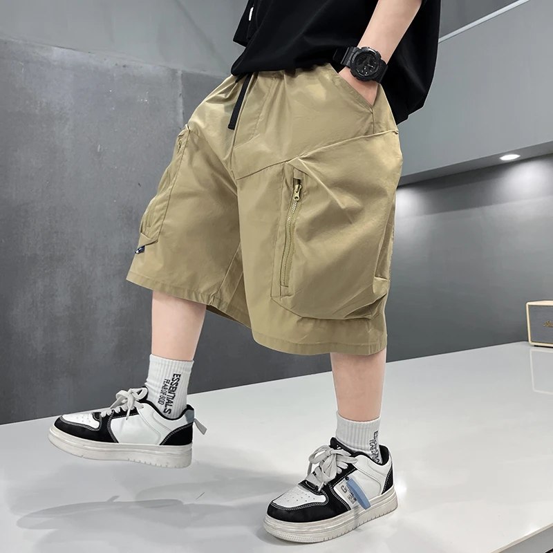 男童夏季工装短裤2025新款男孩中大童夏装儿童宽松裤子6-12岁潮款