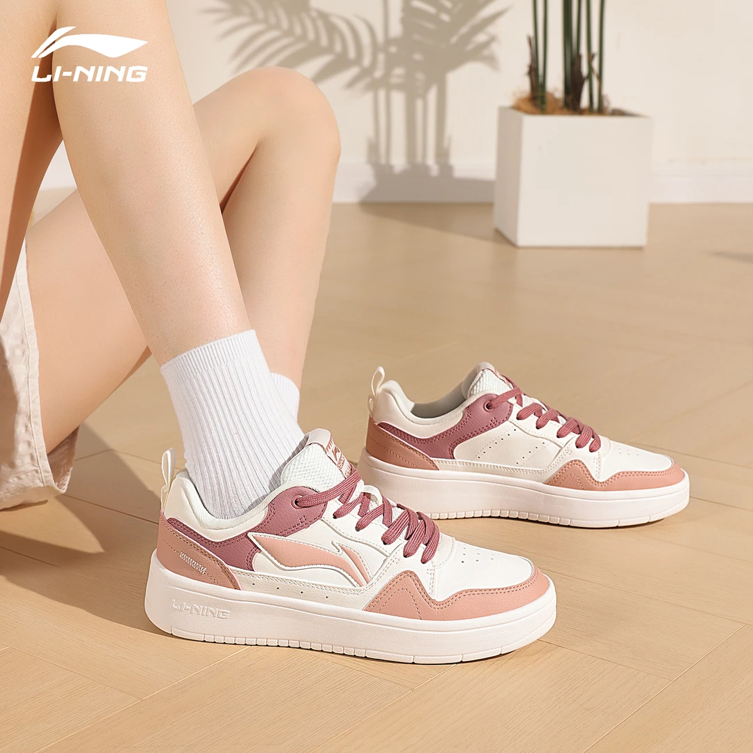 李宁女鞋行初2.0板鞋2025春季透气运动鞋百搭小众潮流低帮休闲鞋