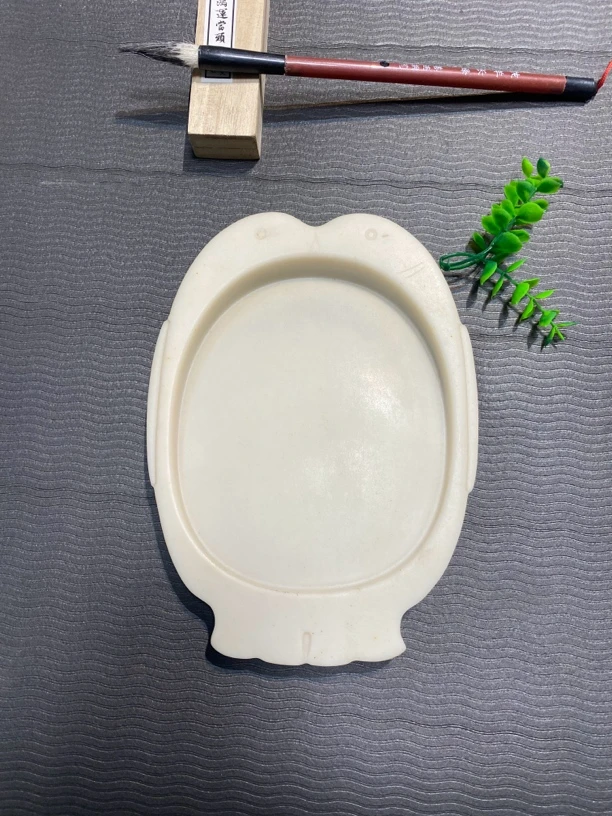 易水砚玉岩石双鱼砚